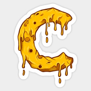 C Cheese Melted Sticker